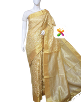 Pure Linen Tissue Saree With Embroidery SILK ZONE